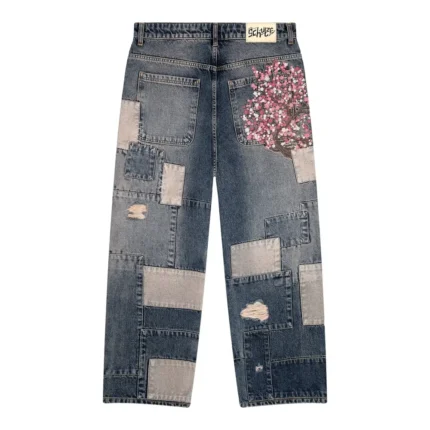 Blossom V2 Patchwork Washed Denim Blue 1