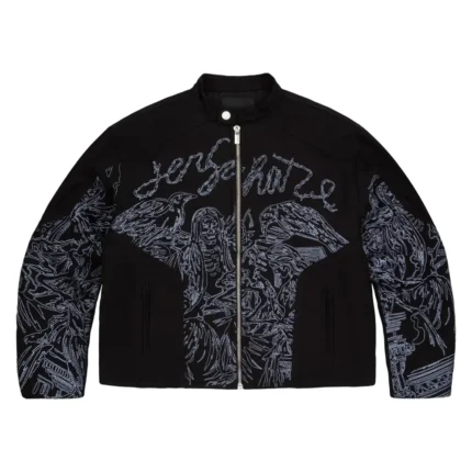 Hellboy Denim Biker Jacket Black 1
