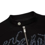 Hellboy Denim Biker Jacket Black Zip