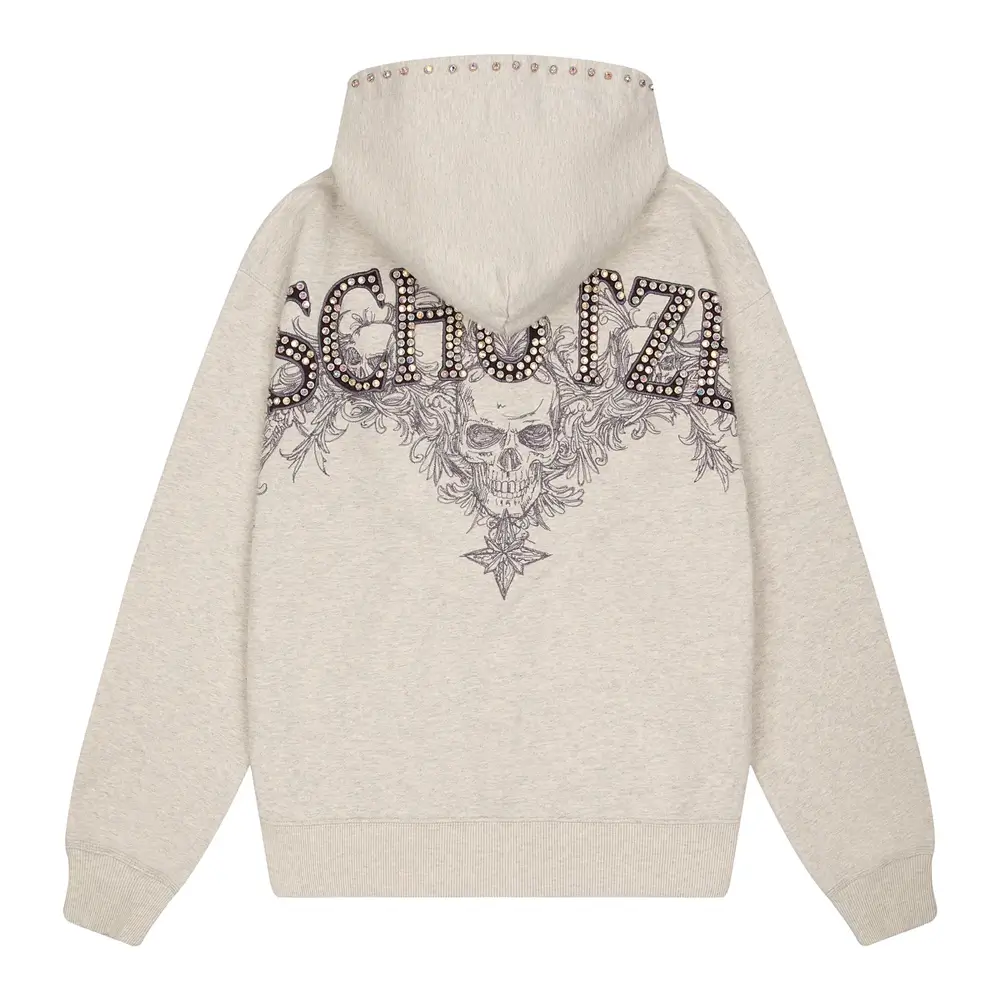 Hellboy ZIP Up Hoodie Melange Grey 1 Hellboy ZIP Up Hoodie Melange Grey 1