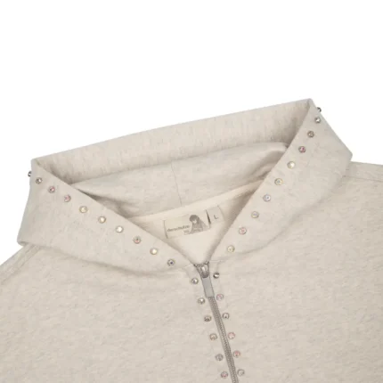 Hellboy ZIP Up Hoodie Melange Grey Logo