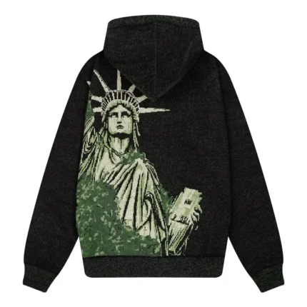 Nyc to Rio ZIP Up Knit Black Green