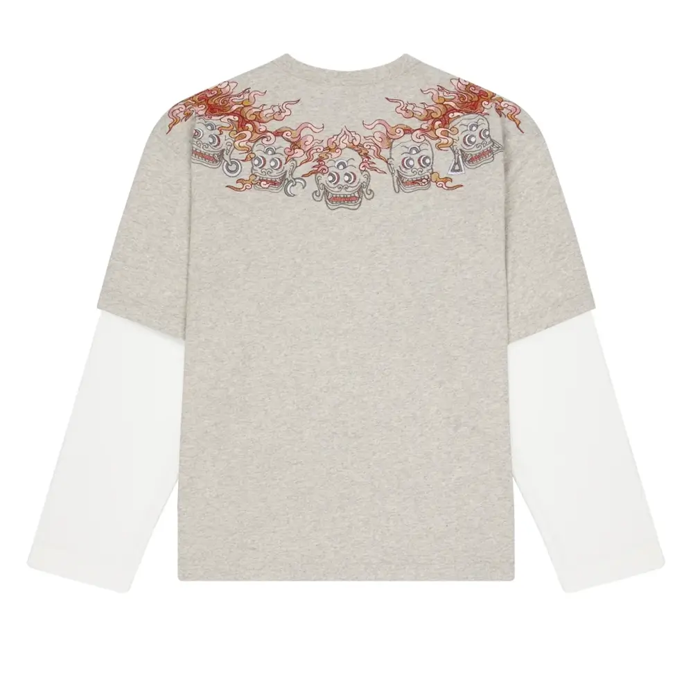 Thangka Layered Longsleeve Melange – Grey3 Thangka Layered Longsleeve Melange – Grey3