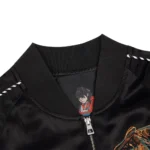 Thangka Satin Jacket Black Zip
