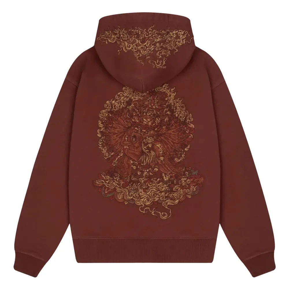 Thangka ZIP Up Burgundy Brown 1 Thangka ZIP Up Burgundy Brown 1