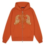 Thangka ZIP Up Hoodie Orange 1