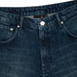 Yakuza Indigo Washed Jorts Blue Zip