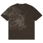 Yakuza Ribbed T Shirt Anthracite – Brown09