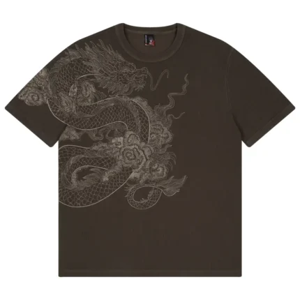 Yakuza Ribbed T Shirt Anthracite – Brown09