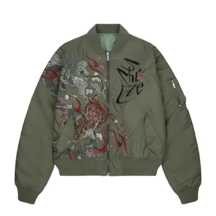 Yakuza V2 Bomber Jacket Dark Green 1
